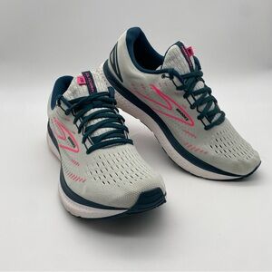Brooks Running Shoes Womens 11D Wide Glycerin 19 Gray Pink Sneakers